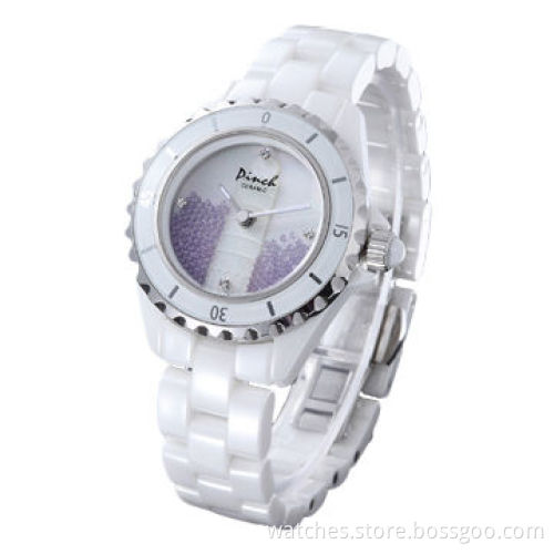 2014 new fashionable cheap luxury ceramic strap shell cameo designer watchesNew